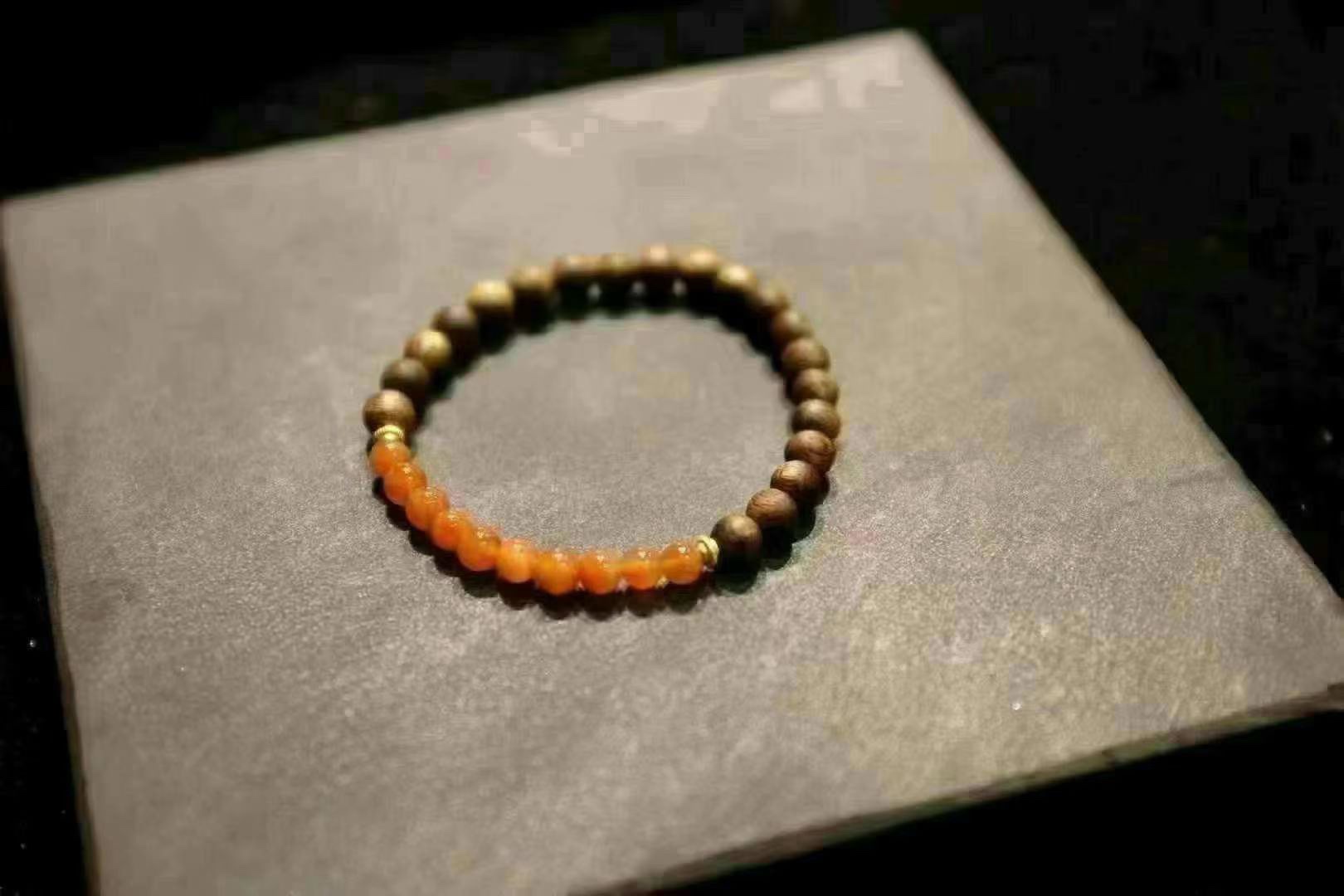 原创手作  绿奇楠沉香手串文玩手串详情图6