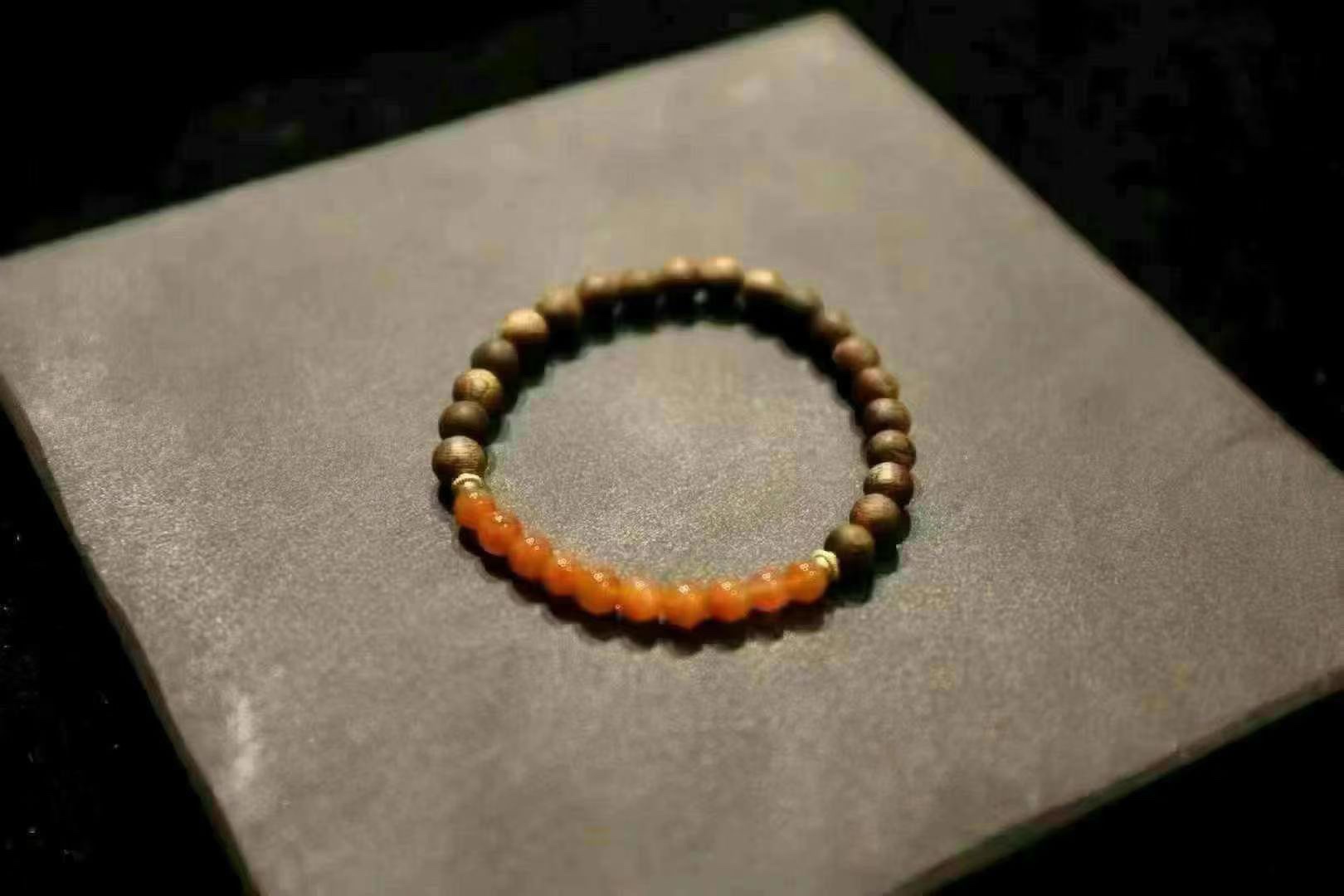 原创手作  绿奇楠沉香手串文玩手串详情图5