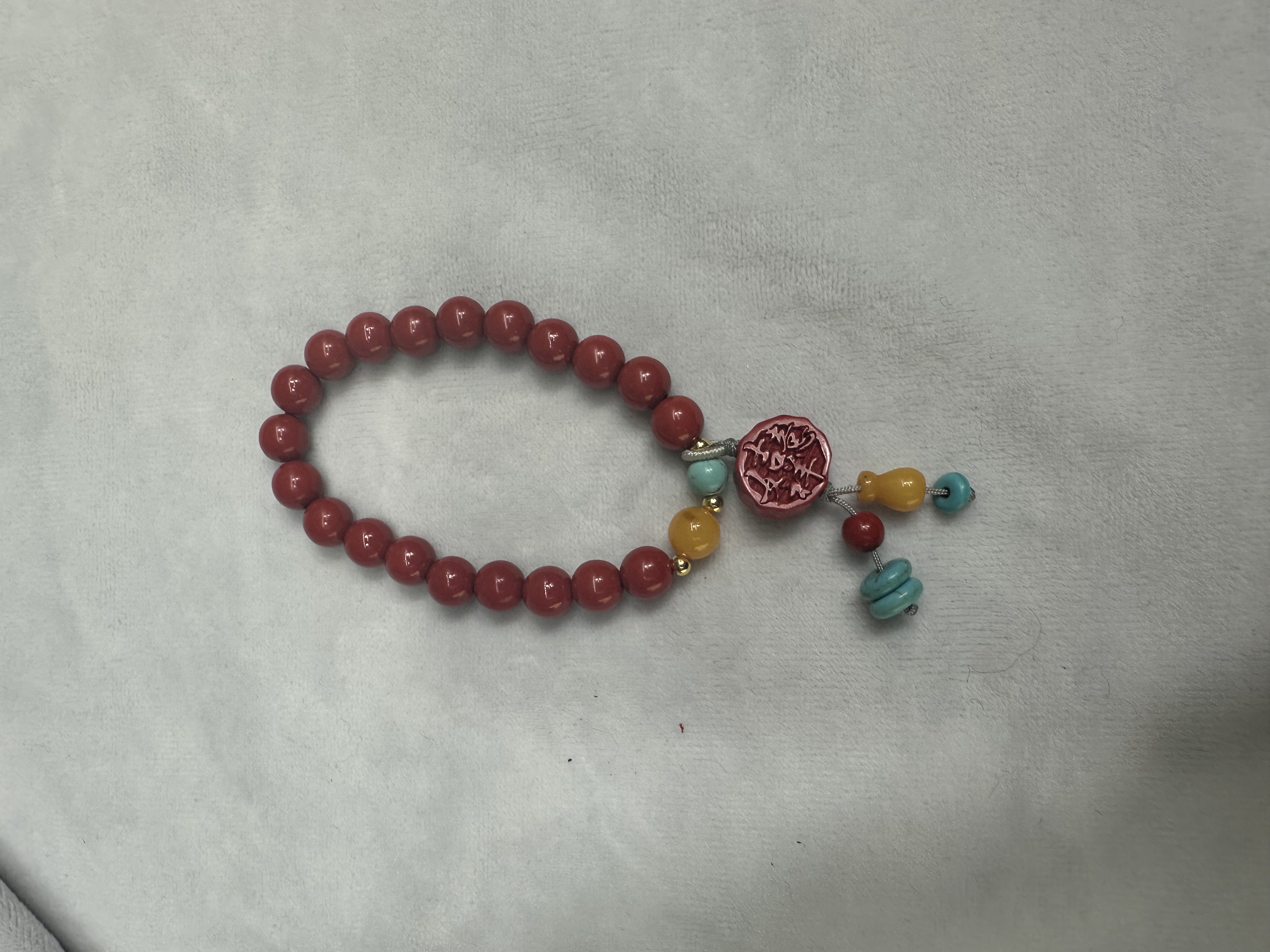 Chinese-style cinnabar bracelet pendant, light luxury and niche cinnabar jewelry Application Scenario