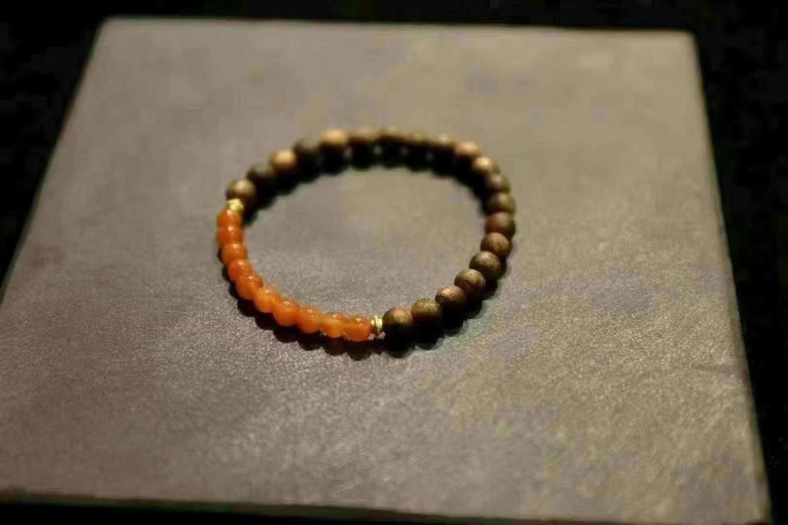 原创手作  绿奇楠沉香手串文玩手串详情图4