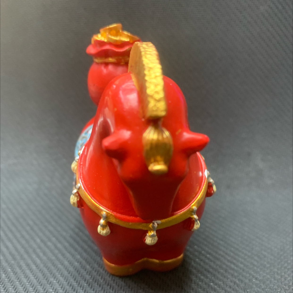 CAI's Fine Craft Resin Material hand-painted handicrafts Home Small ornaments, item No. 2026-1 Treasure Basin Lucky Horse Specification image