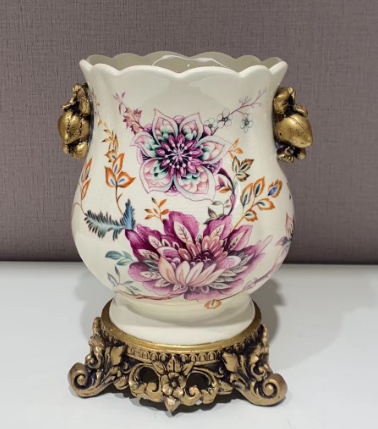 青花瓷水晶琉璃陶瓷玻璃花瓶装饰摆件家居用品白底实物图
