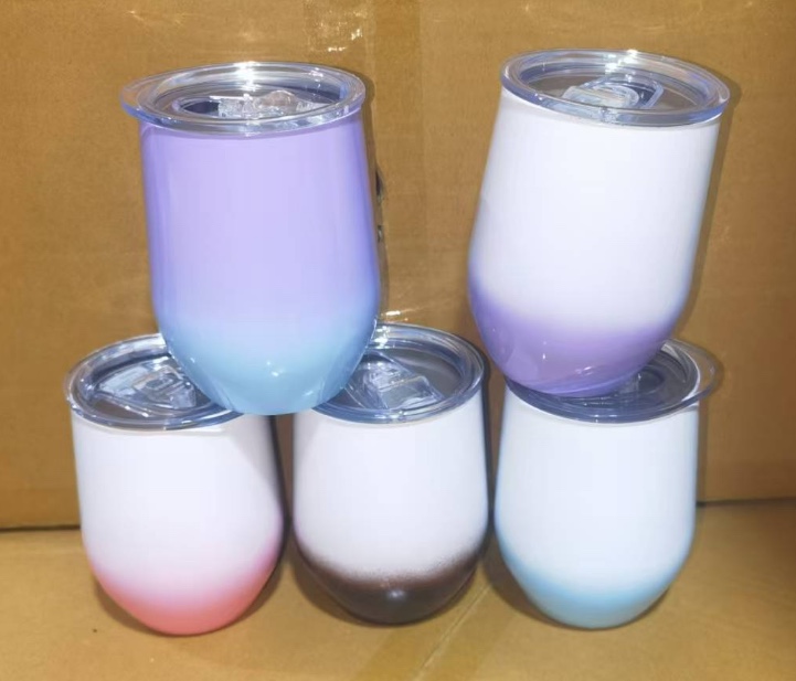 Heat transfer mugs, heat transfer handicrafts, car cups, egg cups, color gradient, pure white details Picture