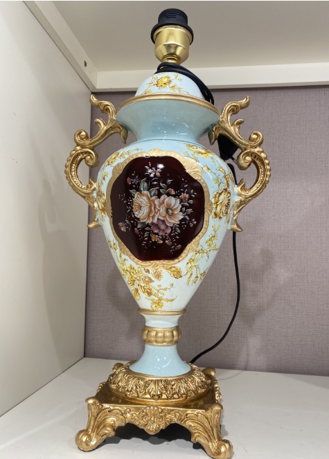 青花瓷树脂花瓶插电款台灯装饰摆件家居用品花详情图2