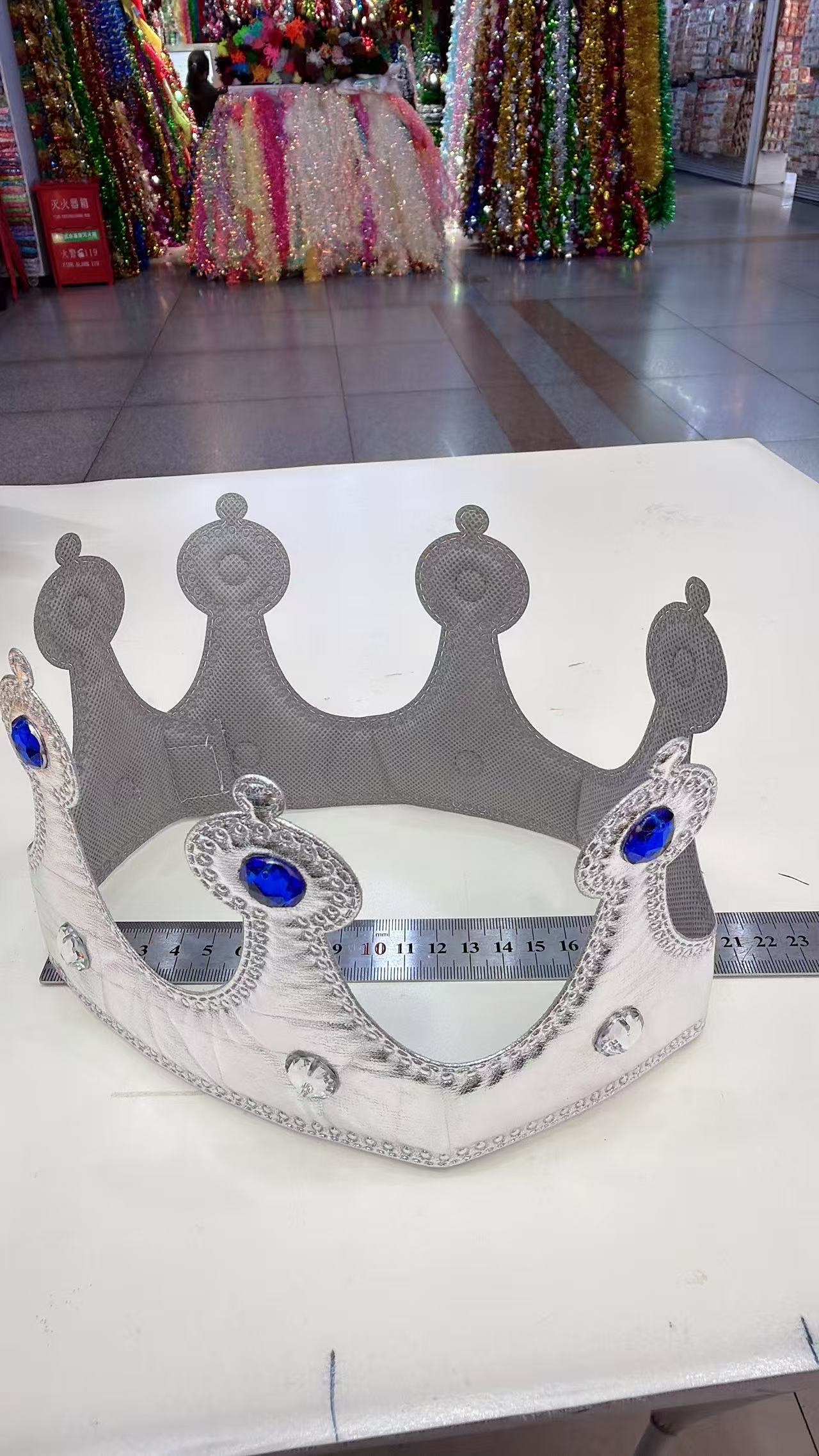 Carnival, Christmas, children's party, ball, headwear, diamond-encrusted velvet, diamond, gold, adult king's crown, crown Specification image