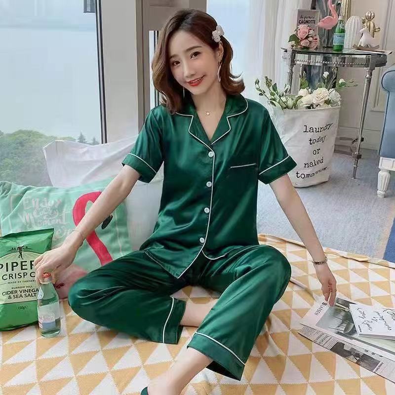 Silk pajamas, soft, breathable and comfortable home wear, new summer bathrobes for women details Picture