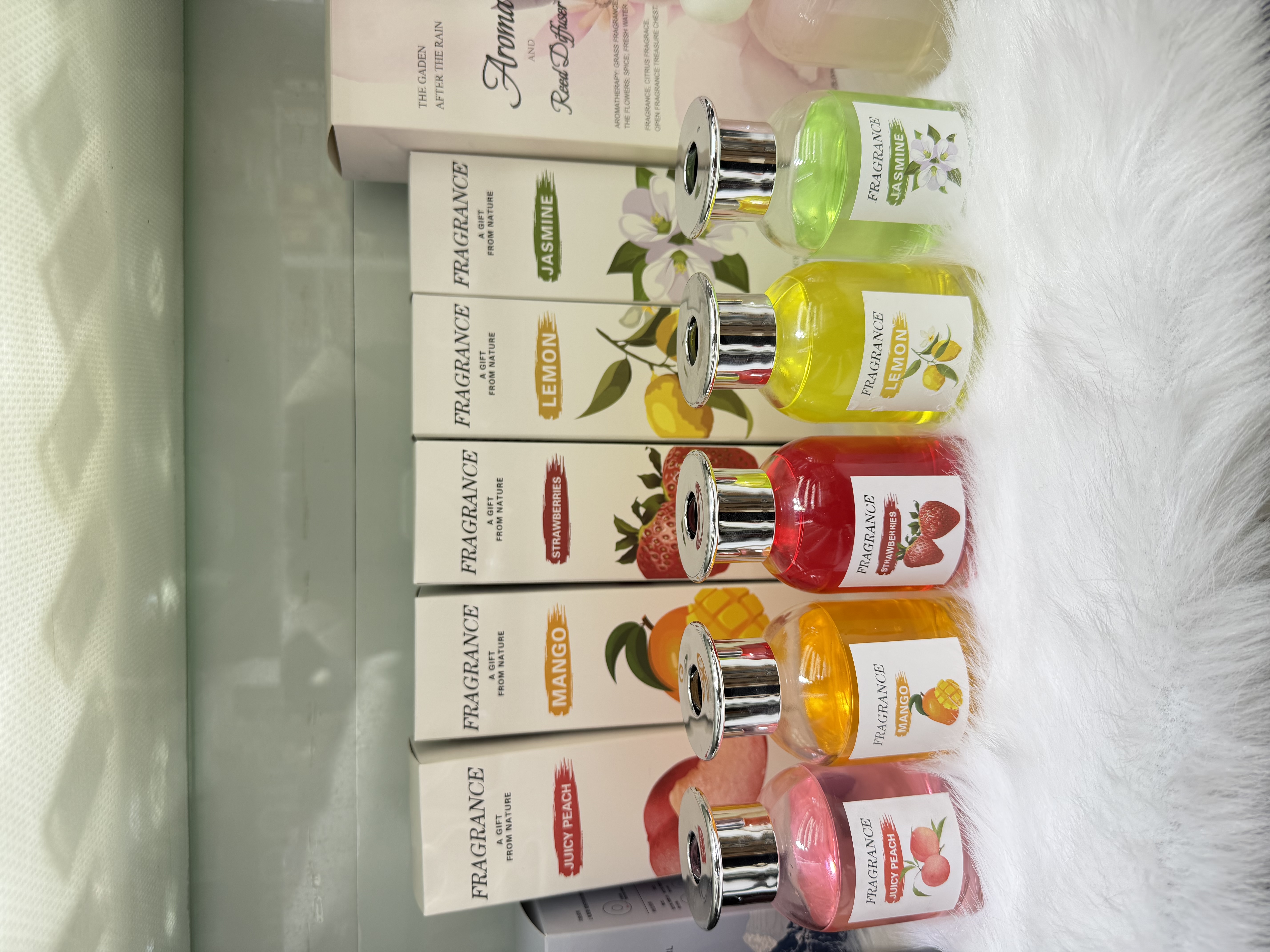 Home flameless aromatherapy natural plant essential oil diffuser bottle, long-lasting fragrance, fresh air, home fragrance 150420358 Item Picture