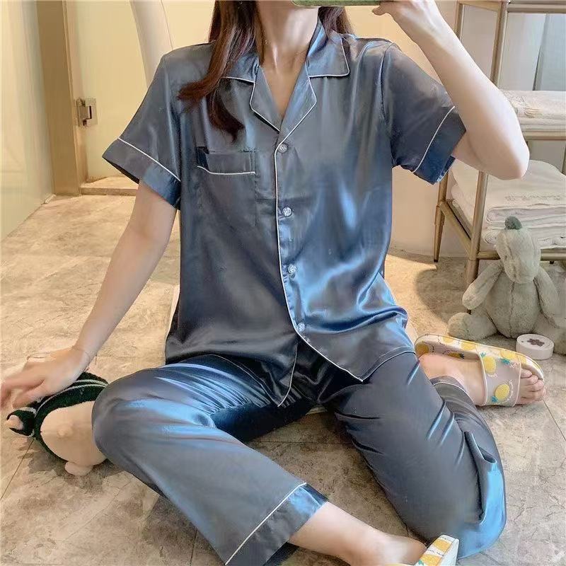 Silk pajamas, soft, breathable and comfortable home wear, new summer bathrobes for women detail image 3