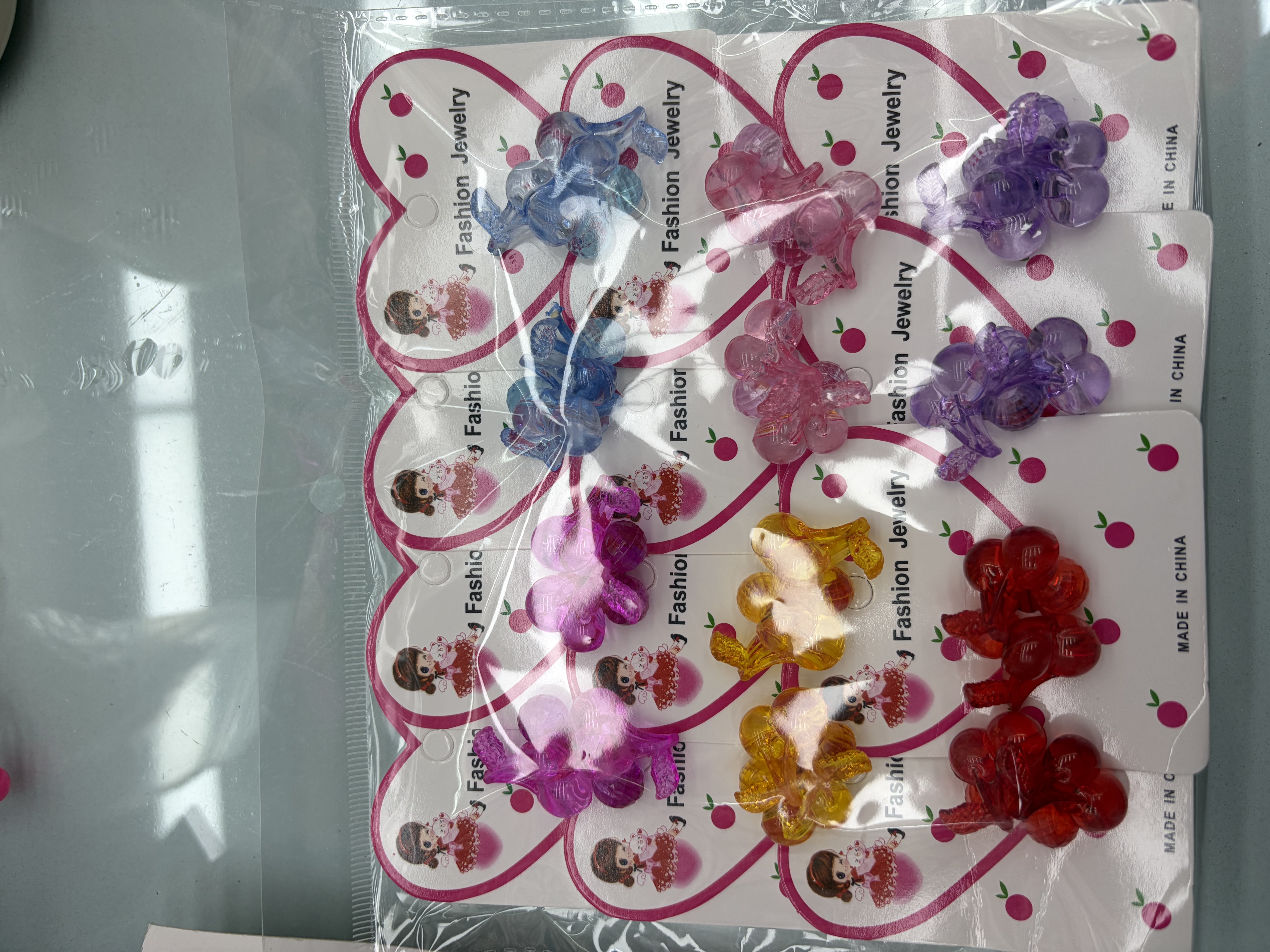 派对头箍百色发夹子树脂发夹商品混发商品混发 可爱 卡通 女孩头饰发饰详情图2