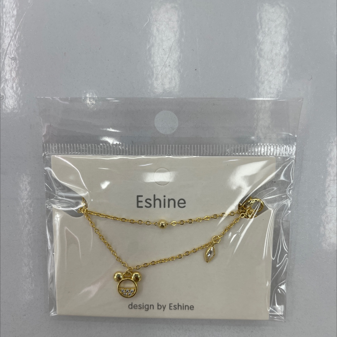 真金电镀米奇锆石手链能量手串天然水晶外贸手链