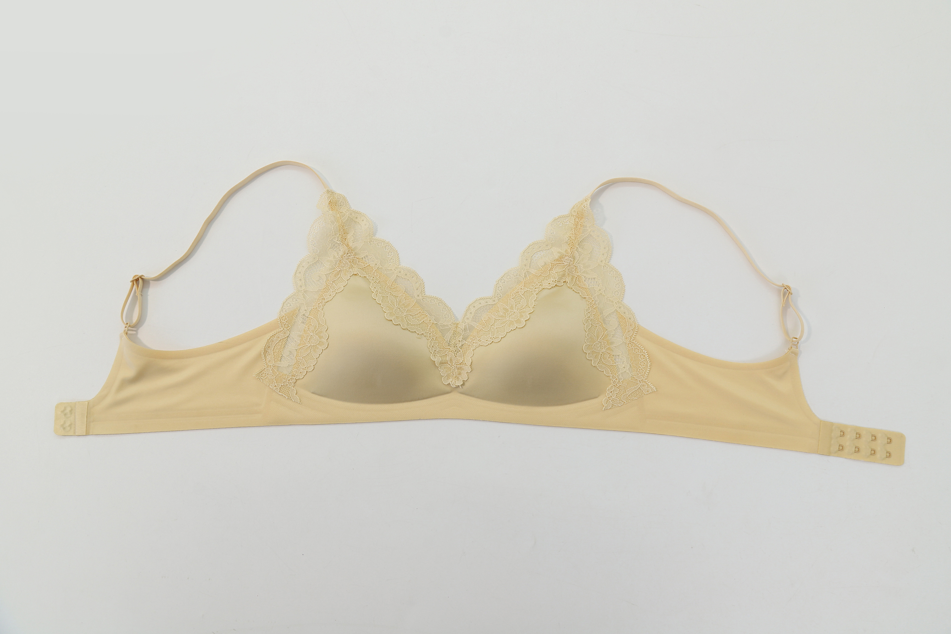 French satin lace women's bra is breathable, comfortable, soft and supports with a thick cup shape detail image 5