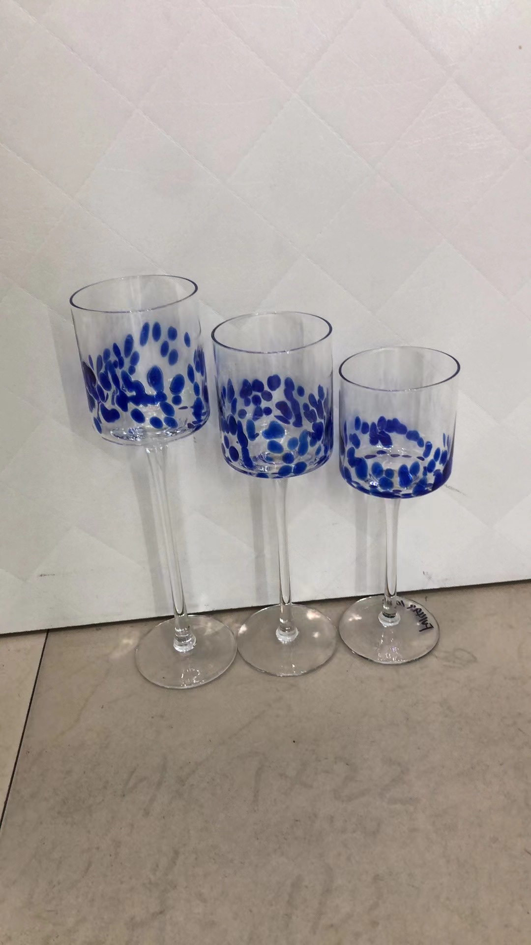 Wholesale of glass candlestick covers and three candlestick wedding supplies detail image 2