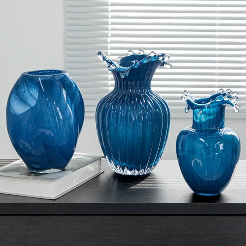 Crystal, glazed, blue and white porcelain, ceramic, glass, vases, ornaments, decorative items, household goods
