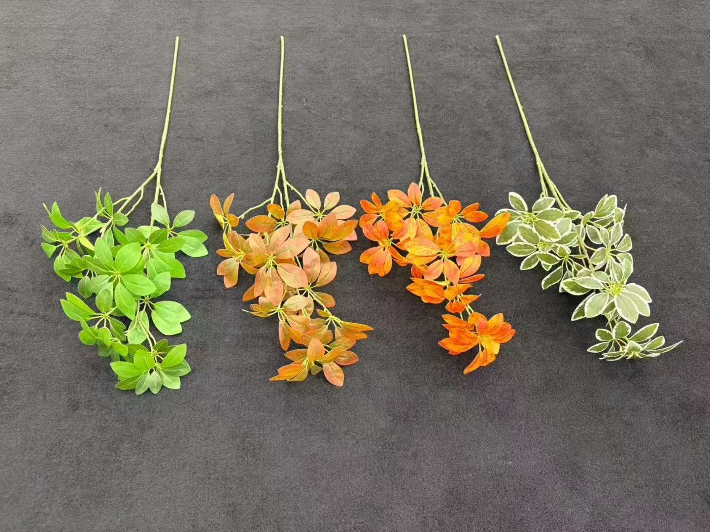 仿真叶子，国外墓碑仿真花仿真花环仿真盆景清明花塑料仿真花