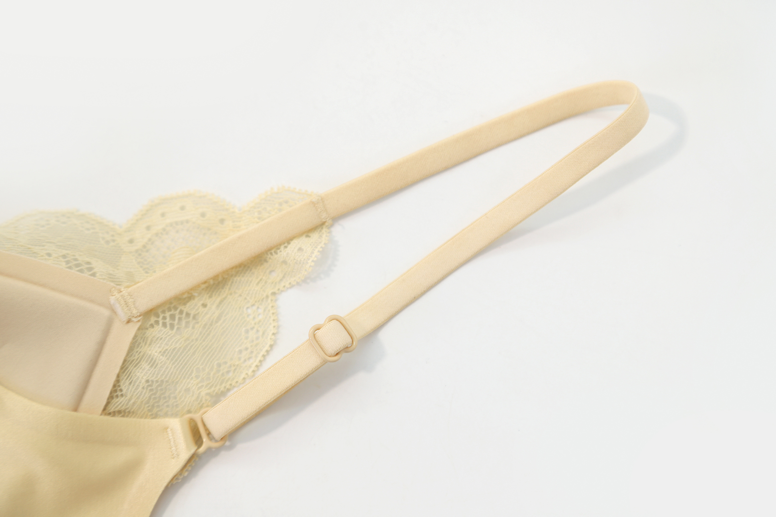 French satin lace women's bra is breathable, comfortable, soft and supports with a thick cup shape detail image 7