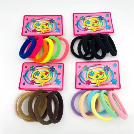 4cm fluorescent color hair tie, 72 pieces of foreign trade towel hair band, high-elasticity seamless hair tie 4cm fluorescent color hair tie, 72 pieces of foreign trade towel hair band, high-elasticity seamless hair tie