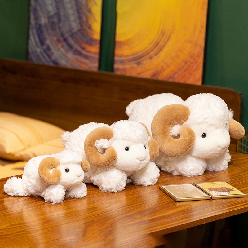 Meigehai - Coco series sheep plush toys, stuffed dolls, cow pillows, Girls' Children's Day gifts details Picture