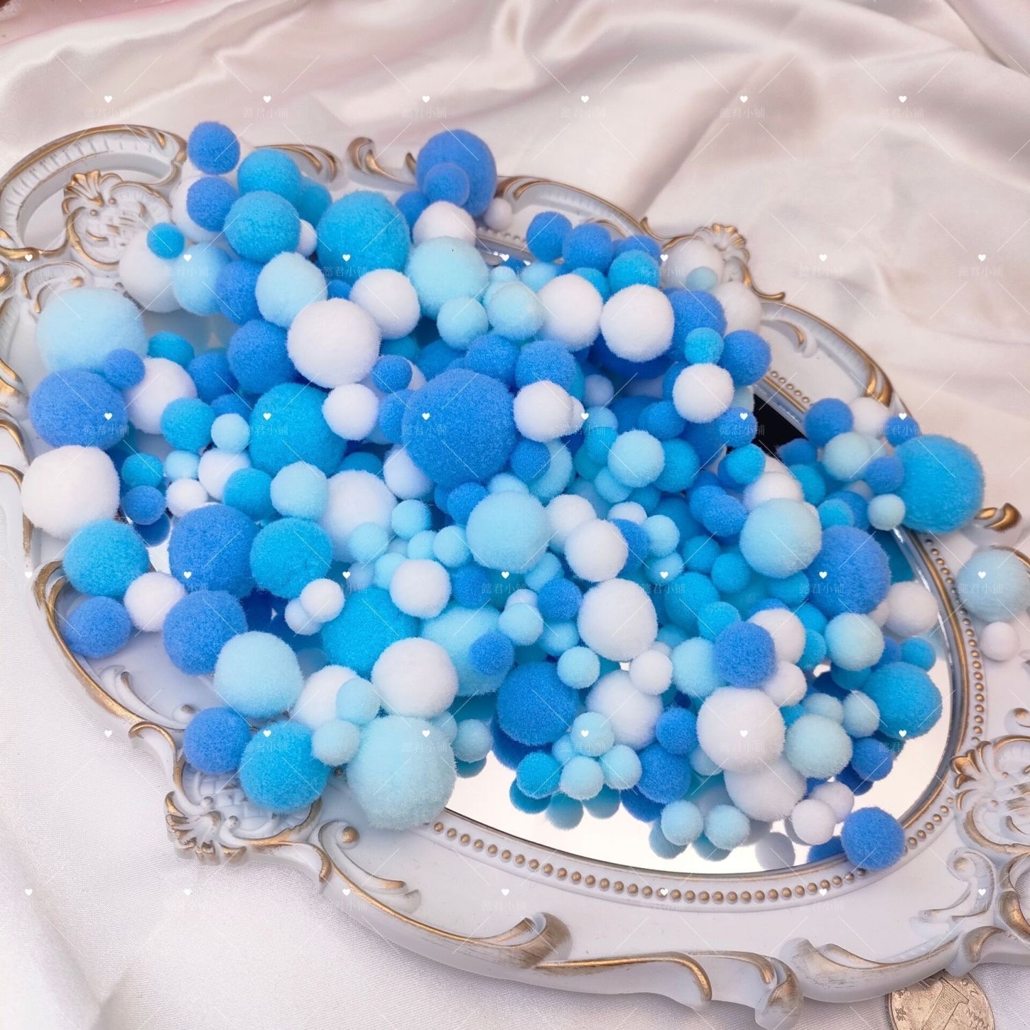 大小混装高弹毛绒球萌趣DIY彩色毛球幼儿园早教创意儿童手工毛球详情图4