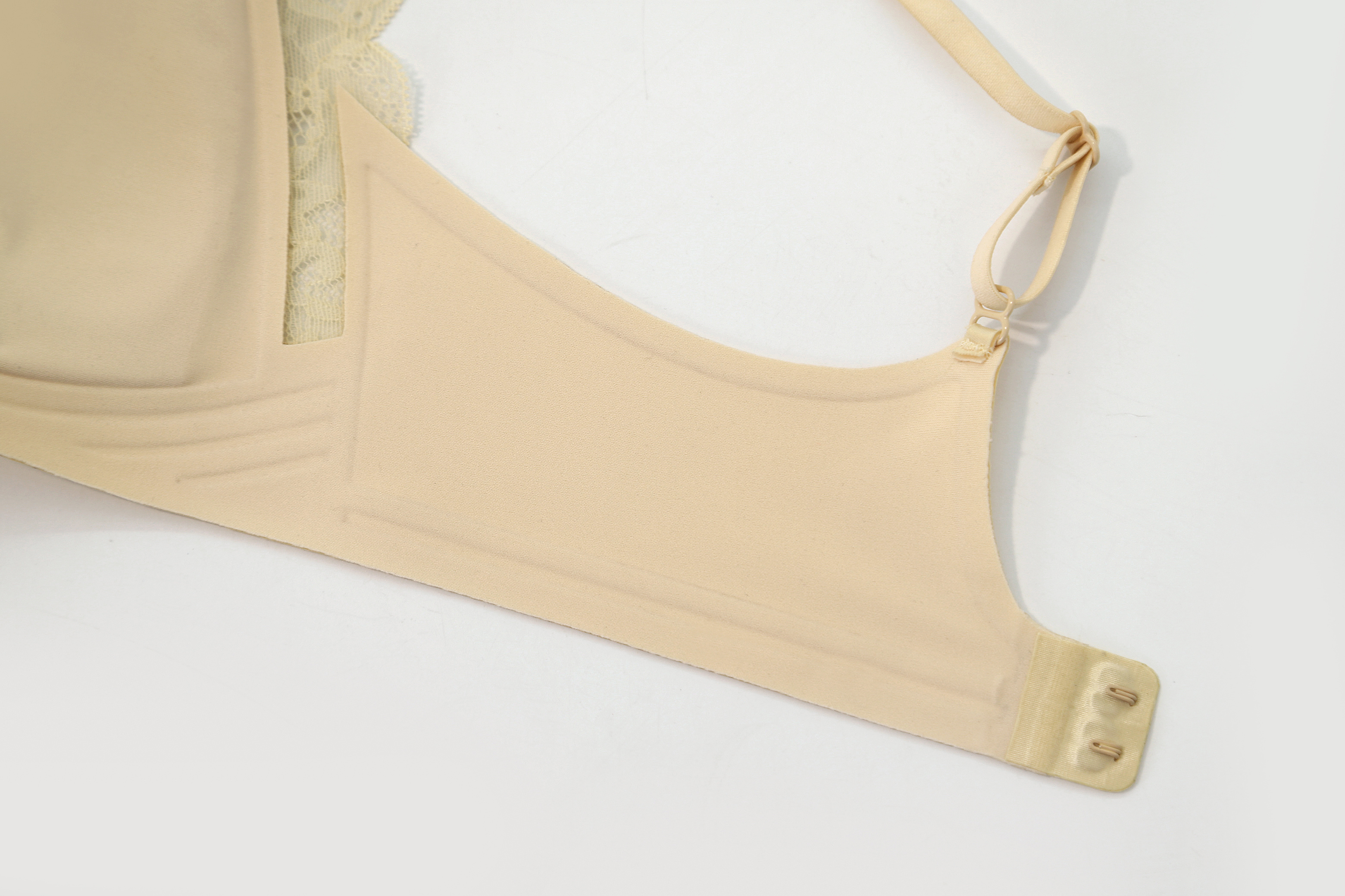 French satin lace women's bra is breathable, comfortable, soft and supports with a thick cup shape detail image 10