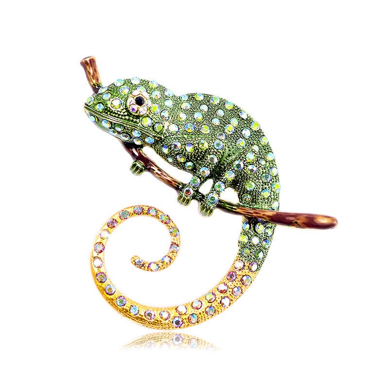 Cross-border new European and American retro personality lizard and gecko brooches, high-end animal corsages, cross-border European and American brooches wholesale Application Scenario