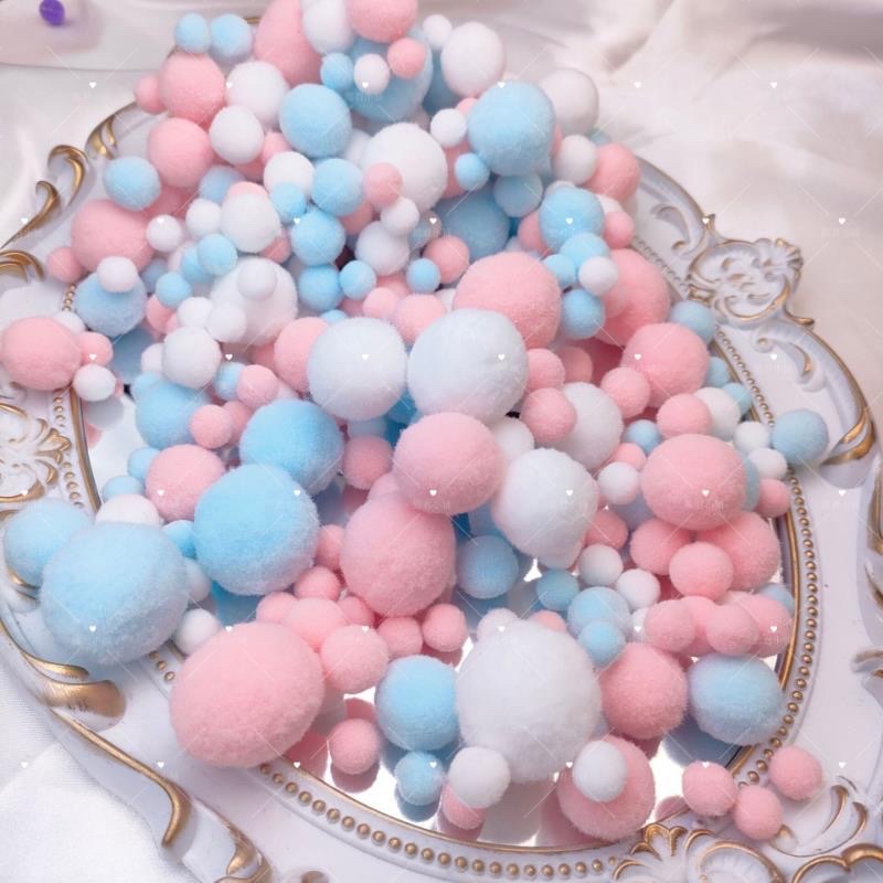大小混装高弹毛绒球萌趣DIY彩色毛球幼儿园早教创意儿童手工毛球详情图11