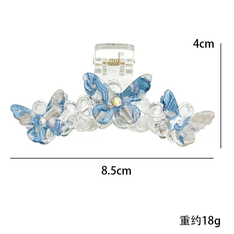 Acrylic butterfly hair handle accessories, hair ornaments, hair clips, hairpins, headwear, claw head ornaments Application Scenario