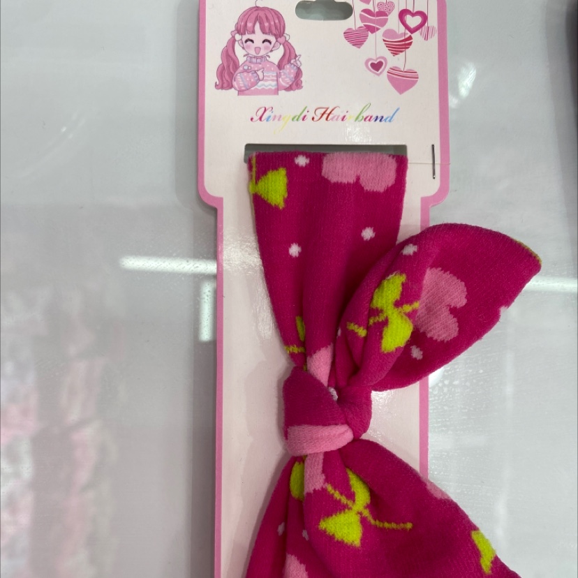 针织儿童兔耳朵发带