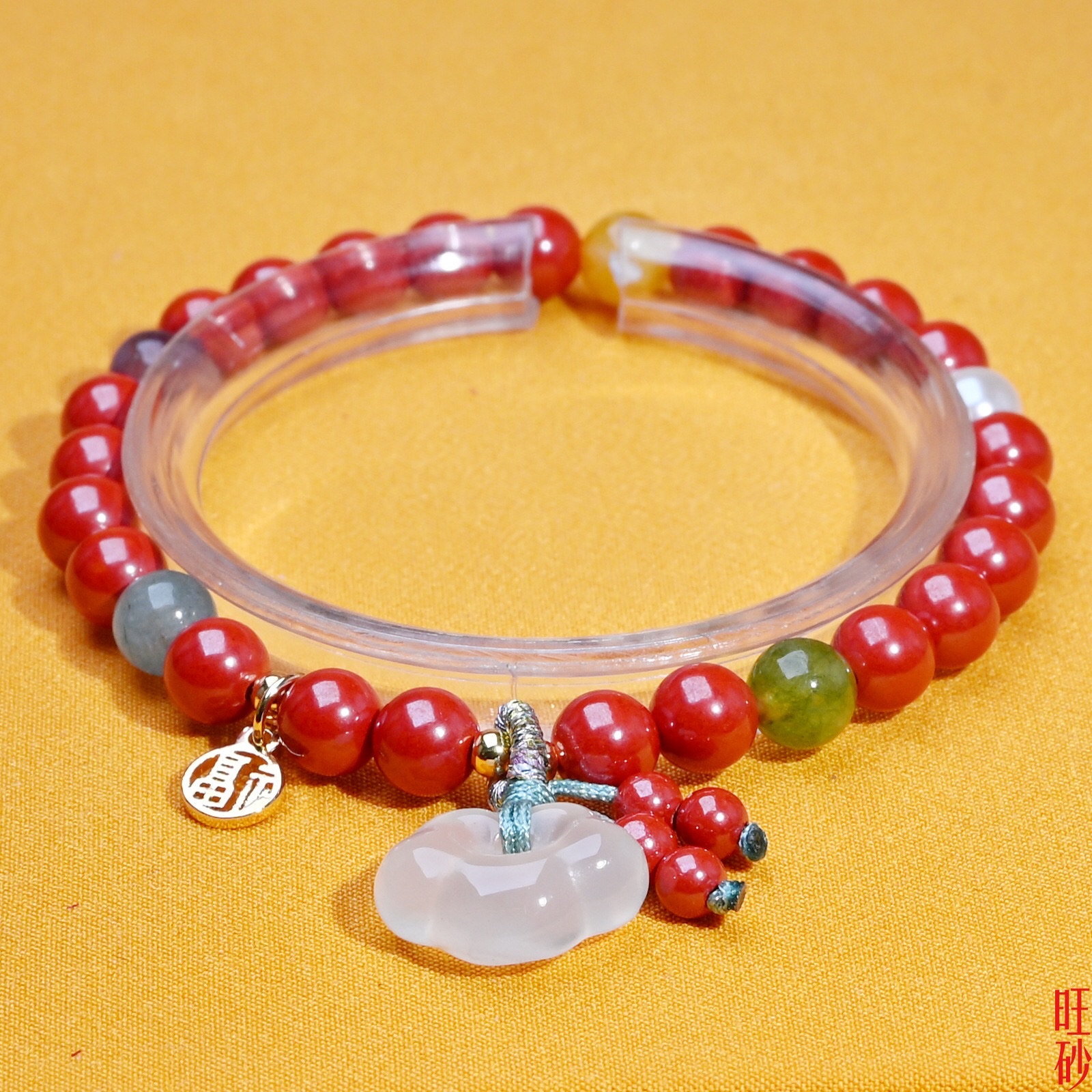 6mm高含量帝王砂祥云如意手串 本命年招财如意手链 男女款朱砂 手串详情图5