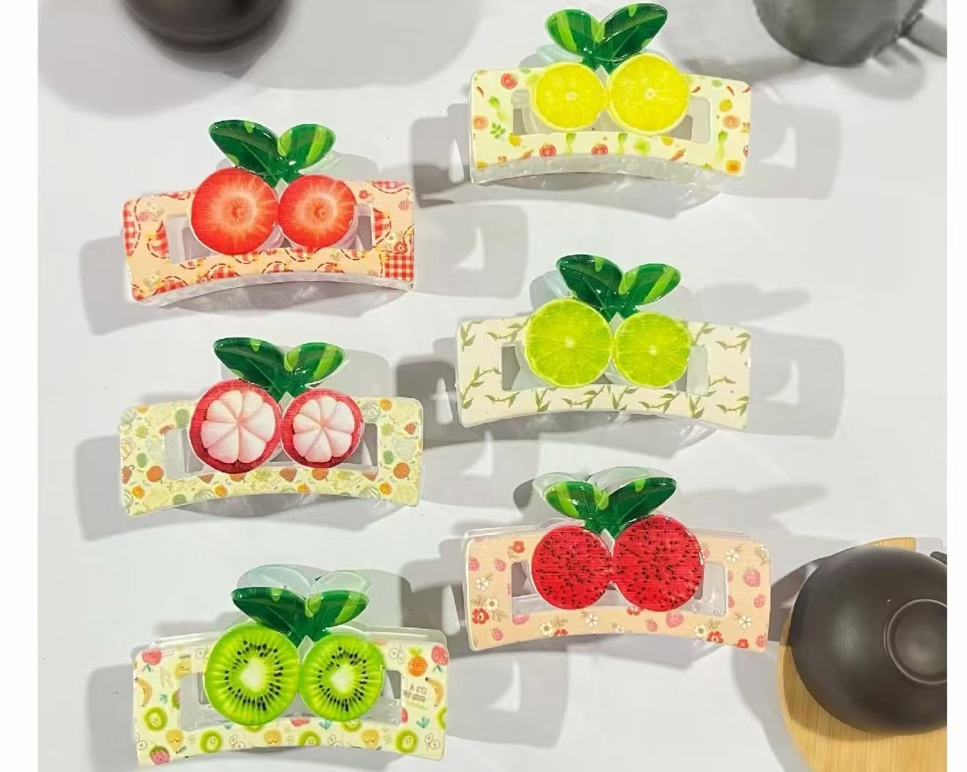 爪子头发卡混发商品卡子饰品发夹固定造型发夹爪子头饰品白底实物图