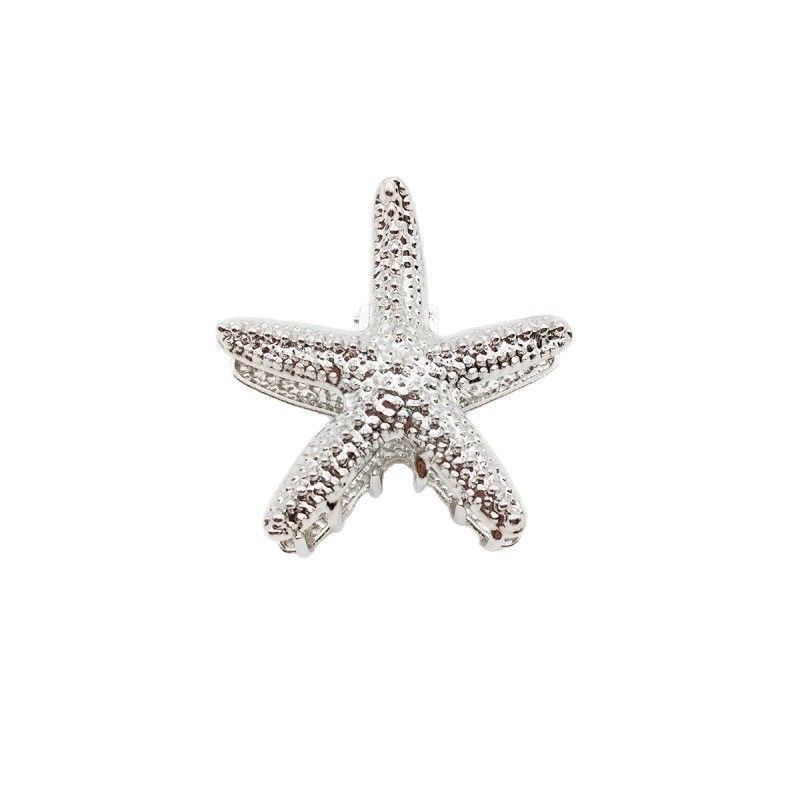 European and American exaggerated and niche conch alloy grappling clips for women, fashionable starfish updo, shark clips, simple and elegant hair clips and headwear detail image 6