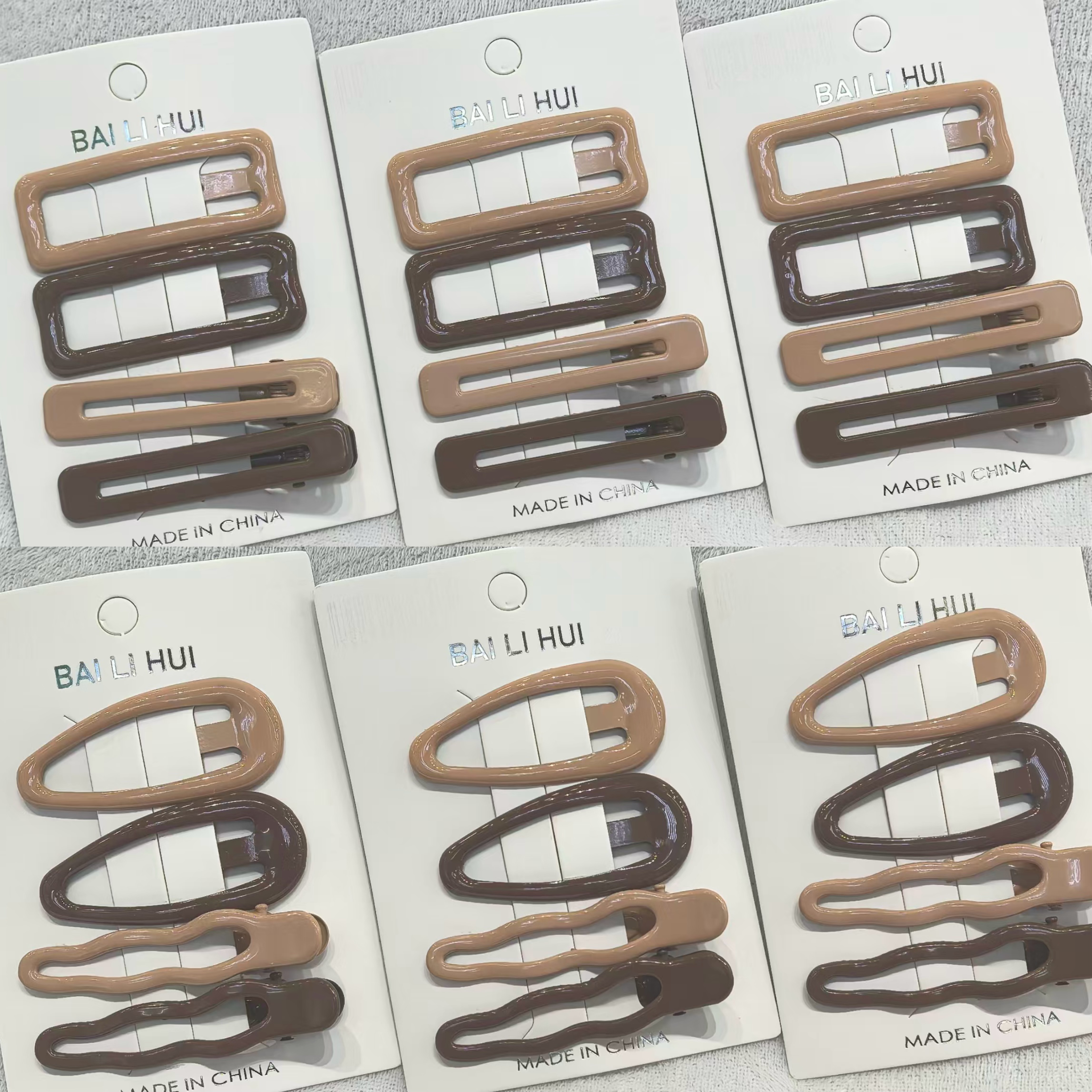 时尚百搭流行小资精致003盒装双个BB夹+双压夹组合套卡