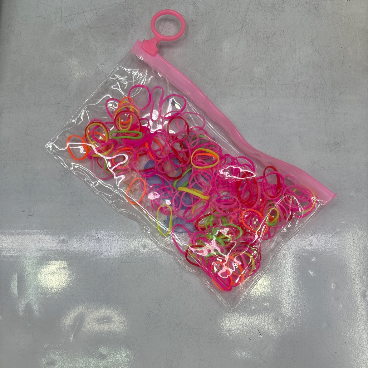 女孩拉链袋皮筋可爱皮绳混色特厚发圈发饰儿童头绳一次性皮圈强拉不断细节图