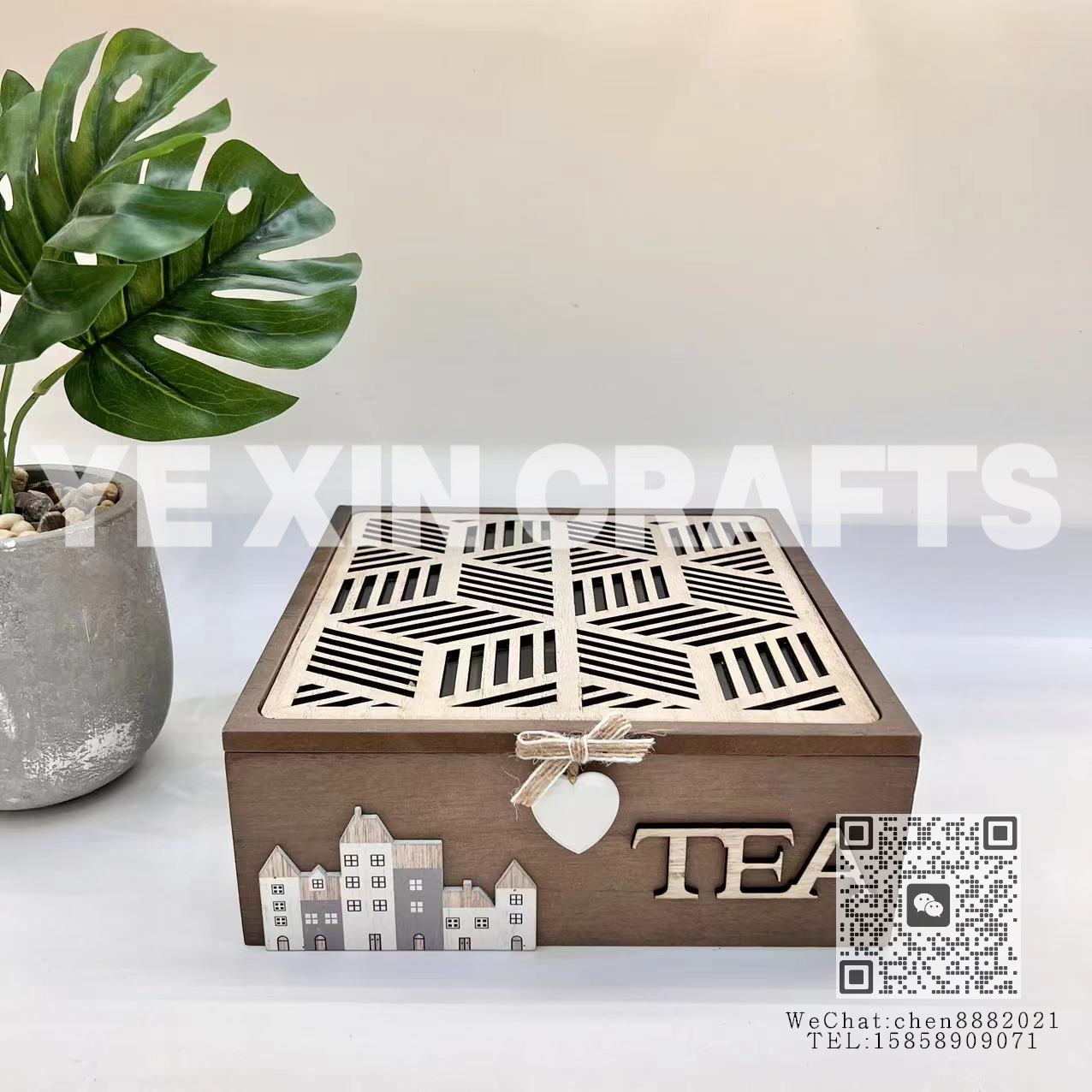 木质茶叶盒咖啡盒桌面收纳盒木质工艺品