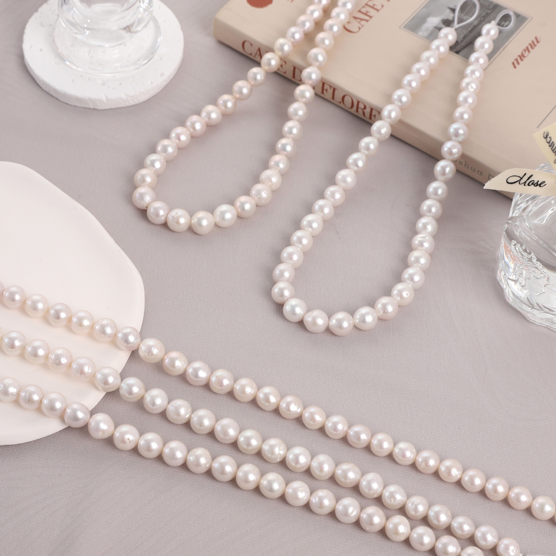 10-11mm Edison pearl, natural freshwater pearl, round, wrinkled, nearly round, Baroque decorative accessories, handcrafted materials, jewelry accessories, multiple colors to choose from, rice pearl accessories Specification image