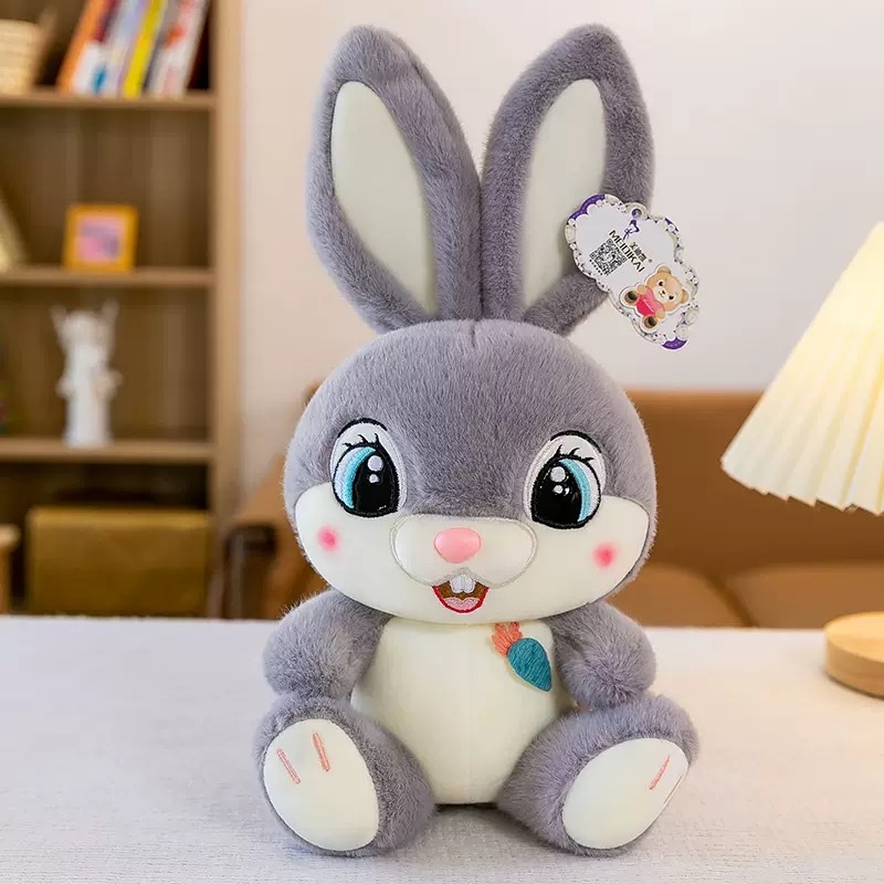 Sweet rabbit plush toys, cute big-eyed rabbit dolls, long-eared rabbit dolls, children's soothing dolls Specification image