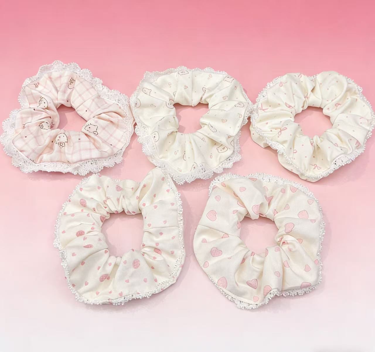 春夏款头绳大肠发圈发光饰品女款时尚发饰潮流装饰细节图