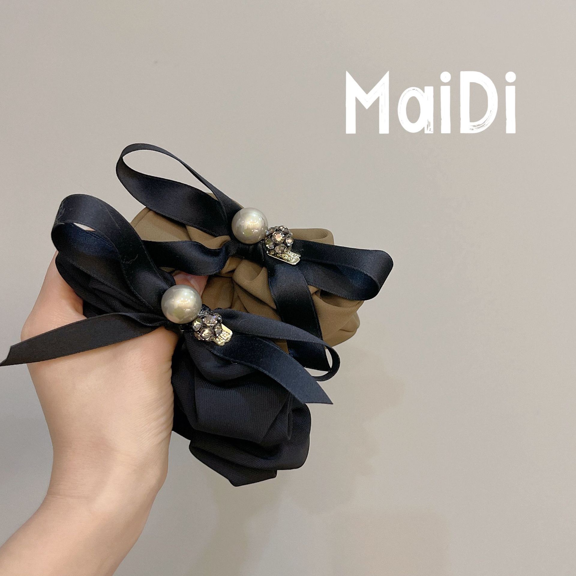 新款春季韩式大肠发圈发饰蝴蝶结马尾网红直播爆款发饰丸子扎发 发带详情图2