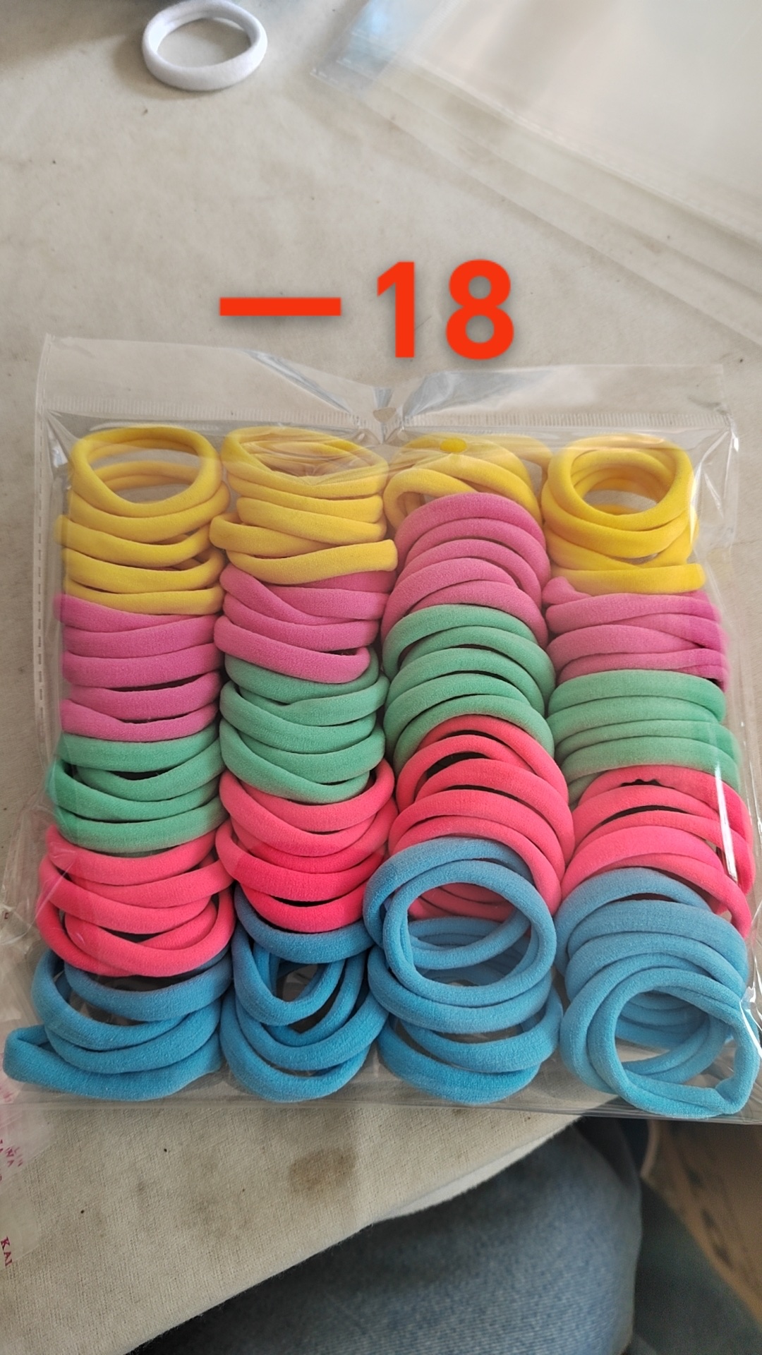 发圈韩版头饰头绳毛巾圈发饰无接缝皮筋100pcs爆款高品质高弹力中弹丝彩色多颜色头饰头饰产品图