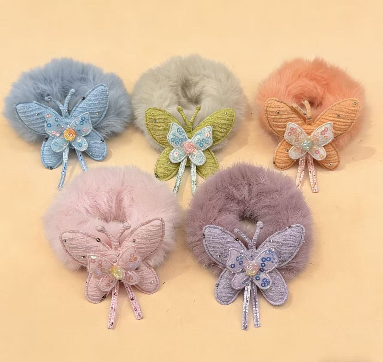 毛毛卡通发圈，饰品发圈女可爱时尚潮流发饰细节图