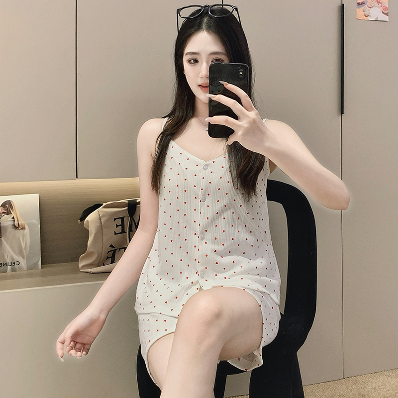 Comfortable home wear, soft and breathable summer halter home pajamas Item Picture