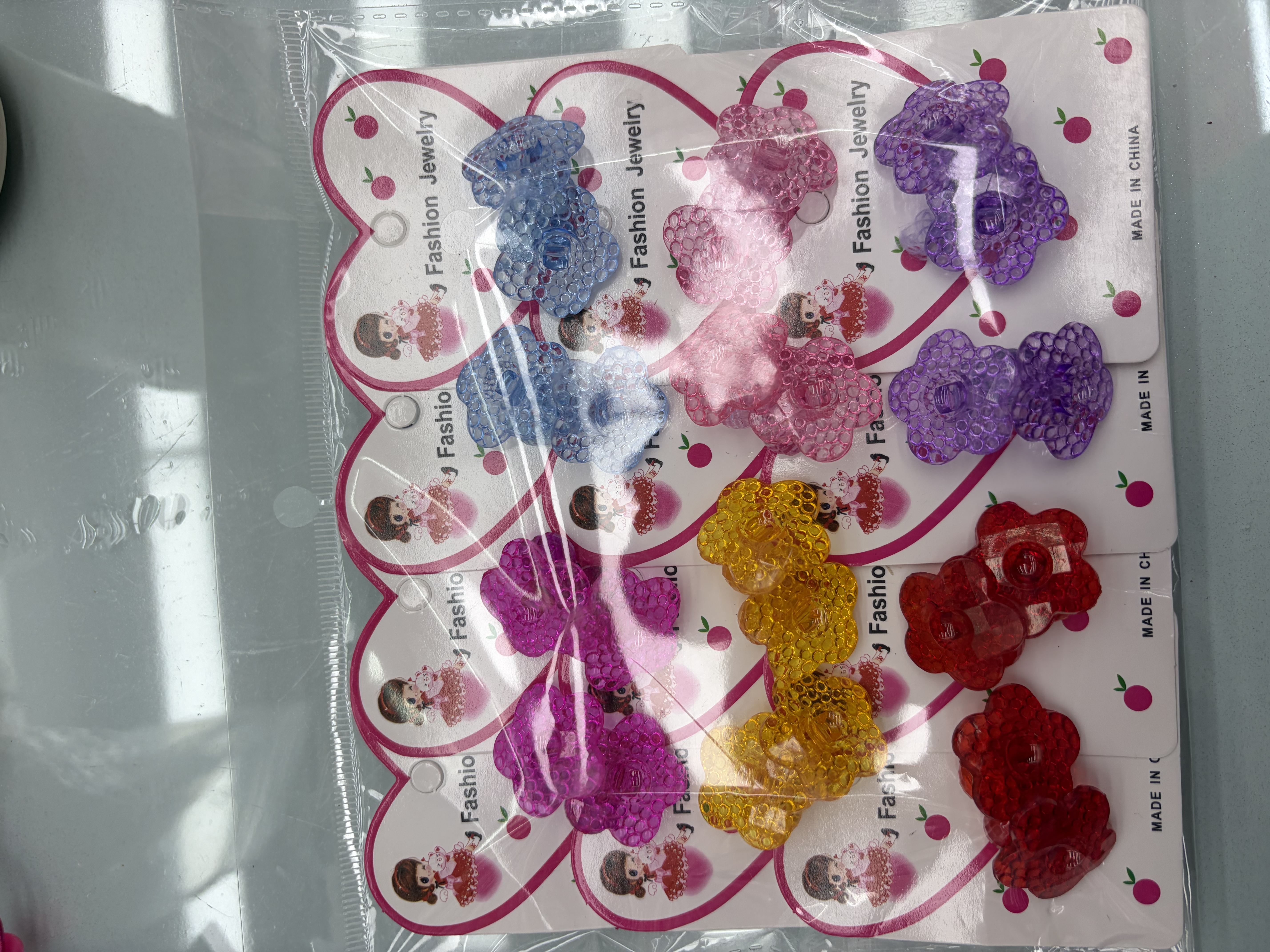 派对头箍百色发夹子树脂发夹商品混发 卡通可爱 女孩 皮筋 上卡 彩色头饰头饰白底实物图