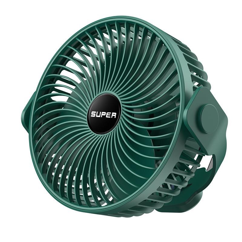 Green portable fan body, handheld small electric fan, dry battery portable mini fan