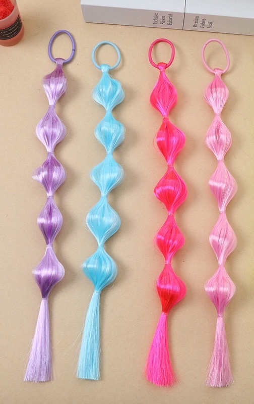 Children's wigs, hair accessories, bubble braids, children's small braids, hair accessories, wigs, braids Item Picture