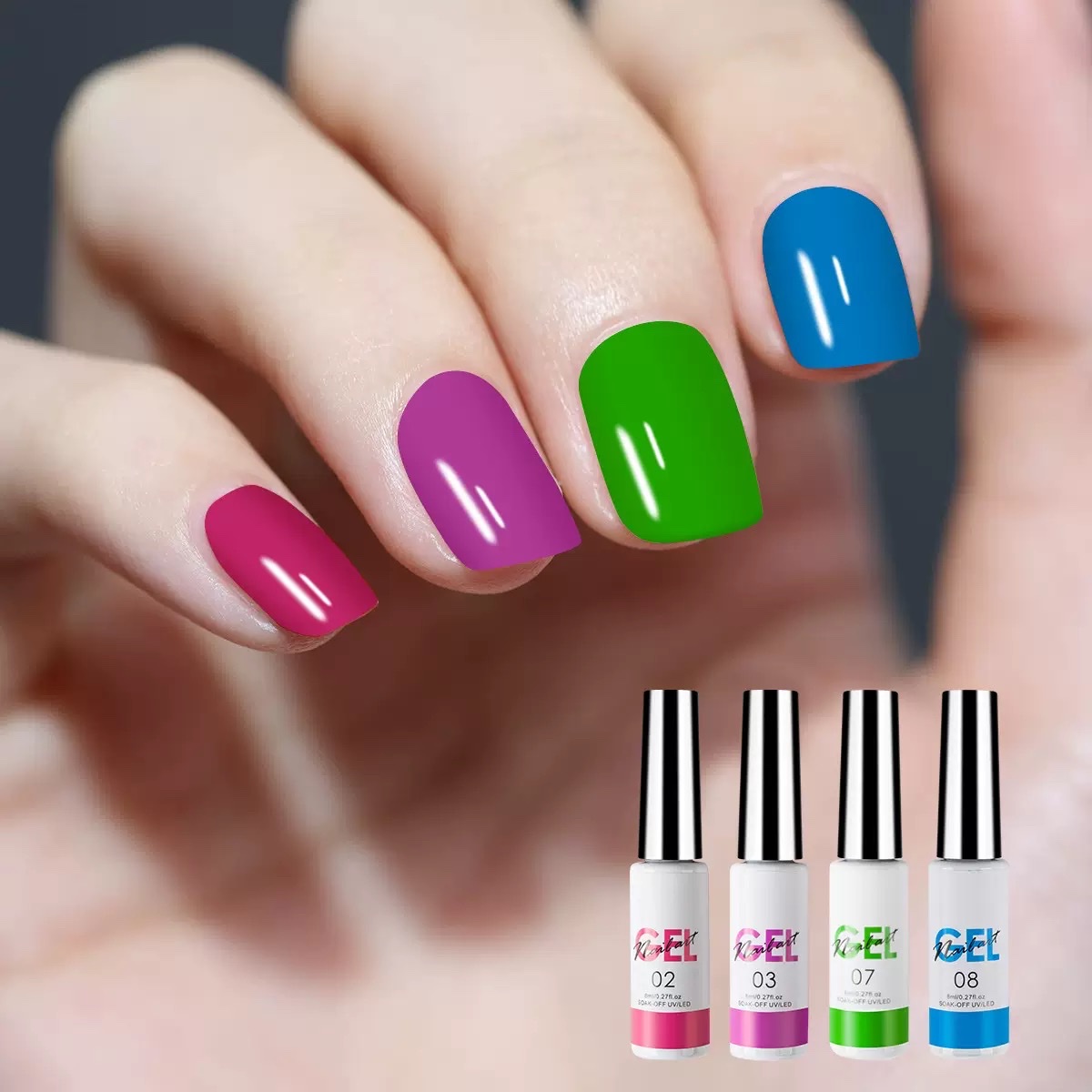 Nail art string glue set: 12-color classic painting glue, high-density saturated, specially designed for outlining and flower drawing detail image 4
