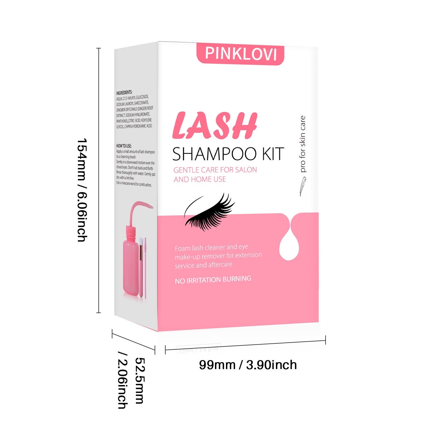 This eyelash mousse set is a gentle, soothing and oil-removing foam cleansing mousse specially designed for eyelash extensions Application Scenario