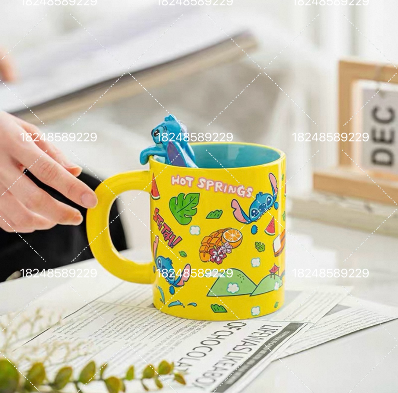 Disney Teddy cups for boyfriends, female friends, healing best friends, high-end birthday gifts, 520 Valentine's Day, cute Teddy ceramic mugs, Disney beautiful home drinking cups, couple coffee cups, souvenirs detail image 2
