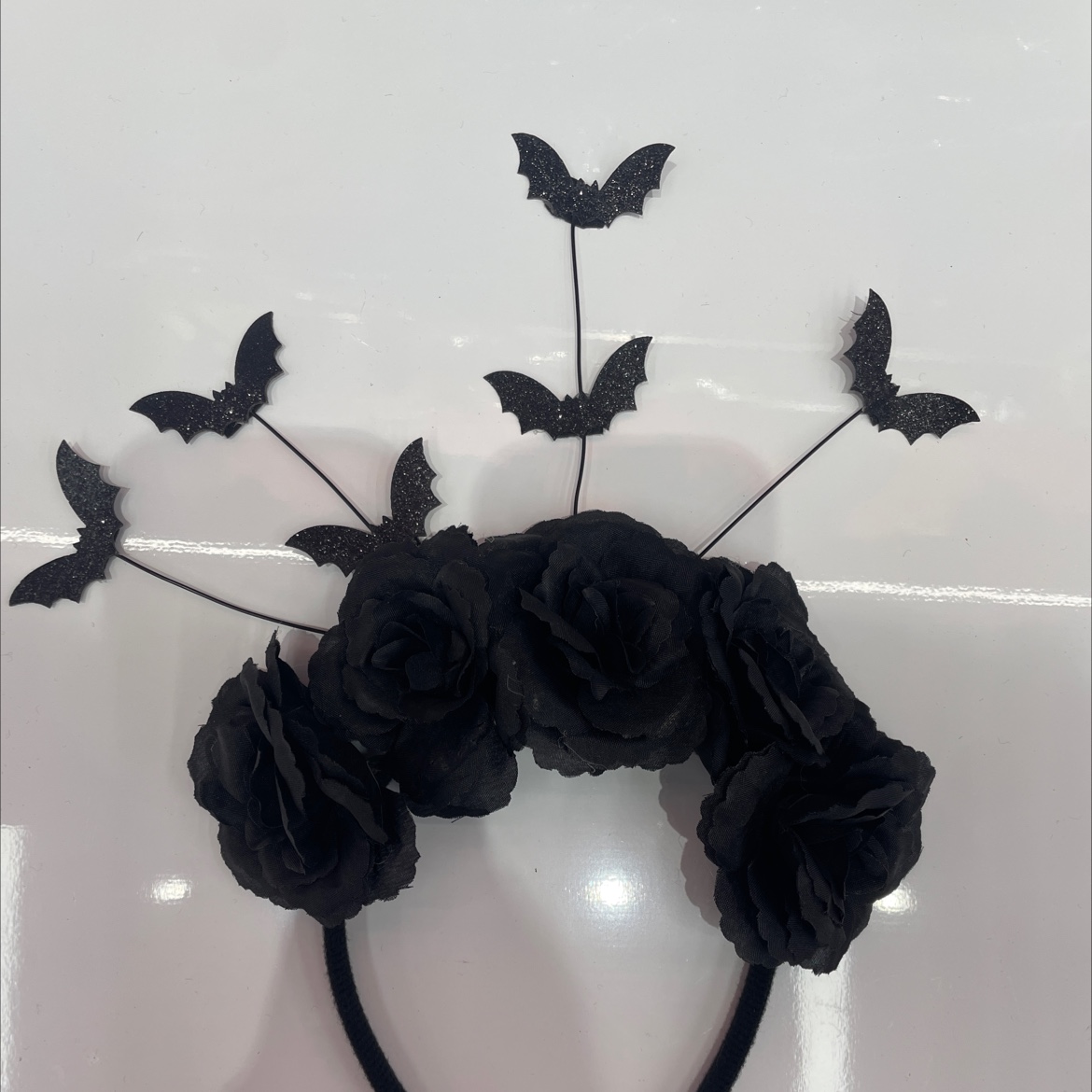 万圣节六头蝙蝠带5朵花发箍 儿童玩具节庆用品舞会道具头箍 厂家直销批发