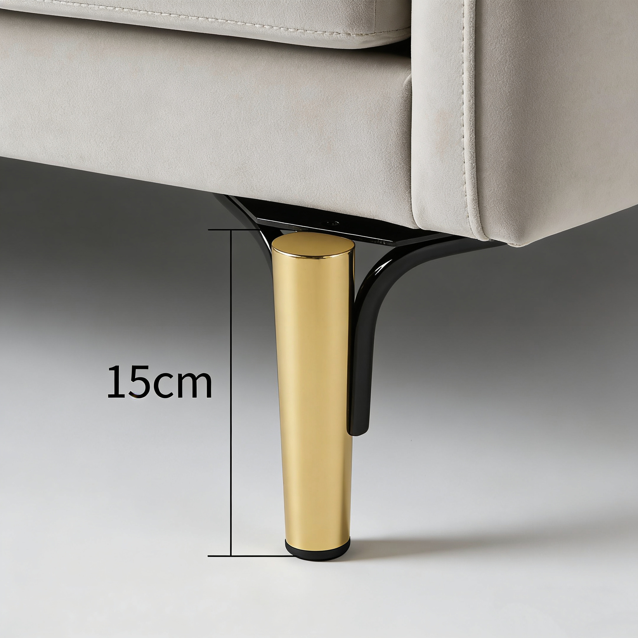 【厂家直销】简约沙发脚茶几腿橱柜支撑脚加高桌脚金属三叉柜脚家具腿批发详情图4