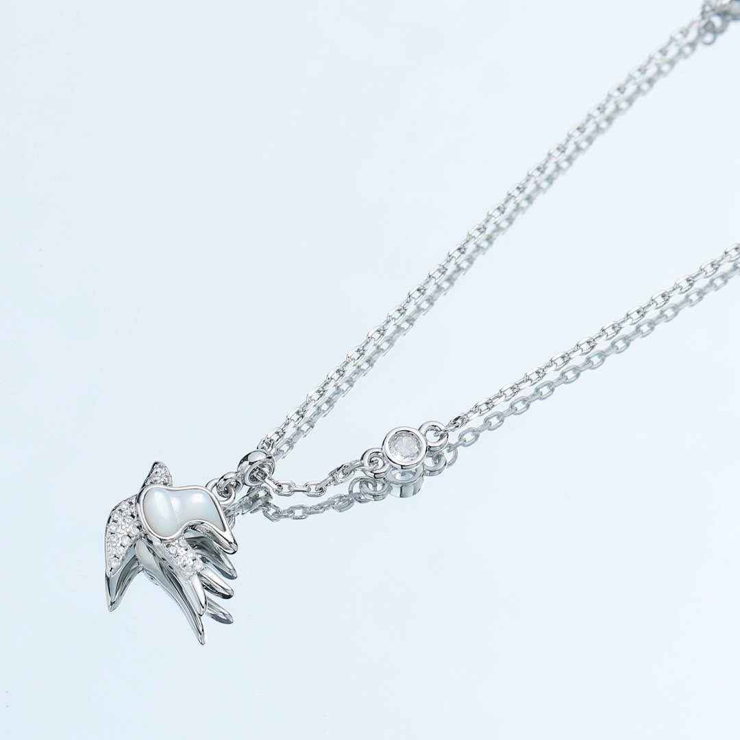 贝母飞燕项链，贝壳，真金电镀，明星同款，高品质，质感满满