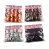 5cm towel loop clip head, foreign trade hair band letter buckle hair rope, seamless high-elasticity rubber band hair rope, 72 pieces Item Picture